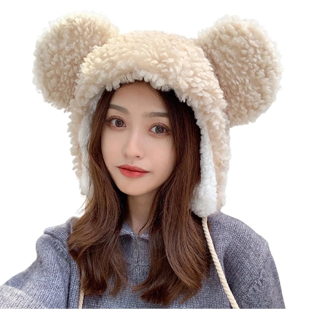 Cream Teddy Bear Ears Hat Bearista